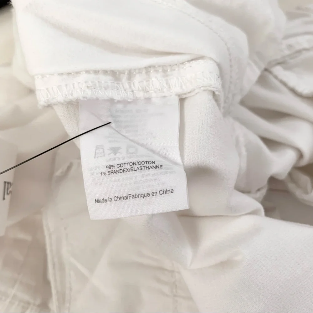 Tory Burch white cotton long shorts